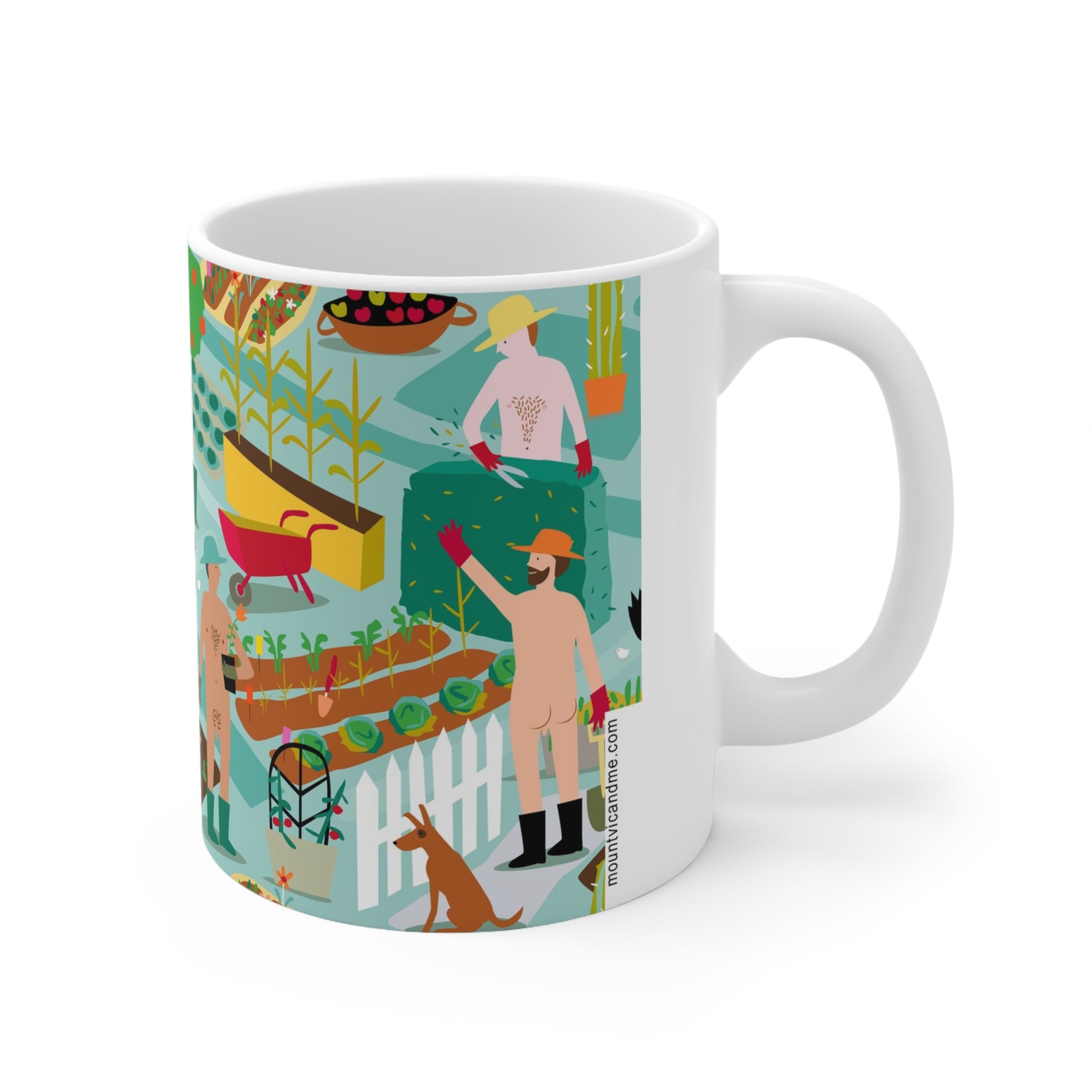 Nude Gardening blokes mug