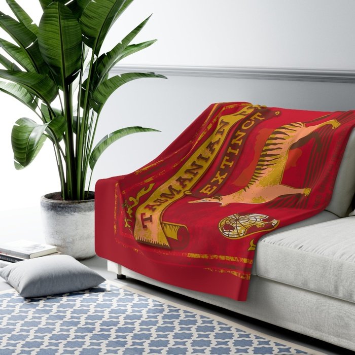 Tasmanian Tiger Extinct blanket