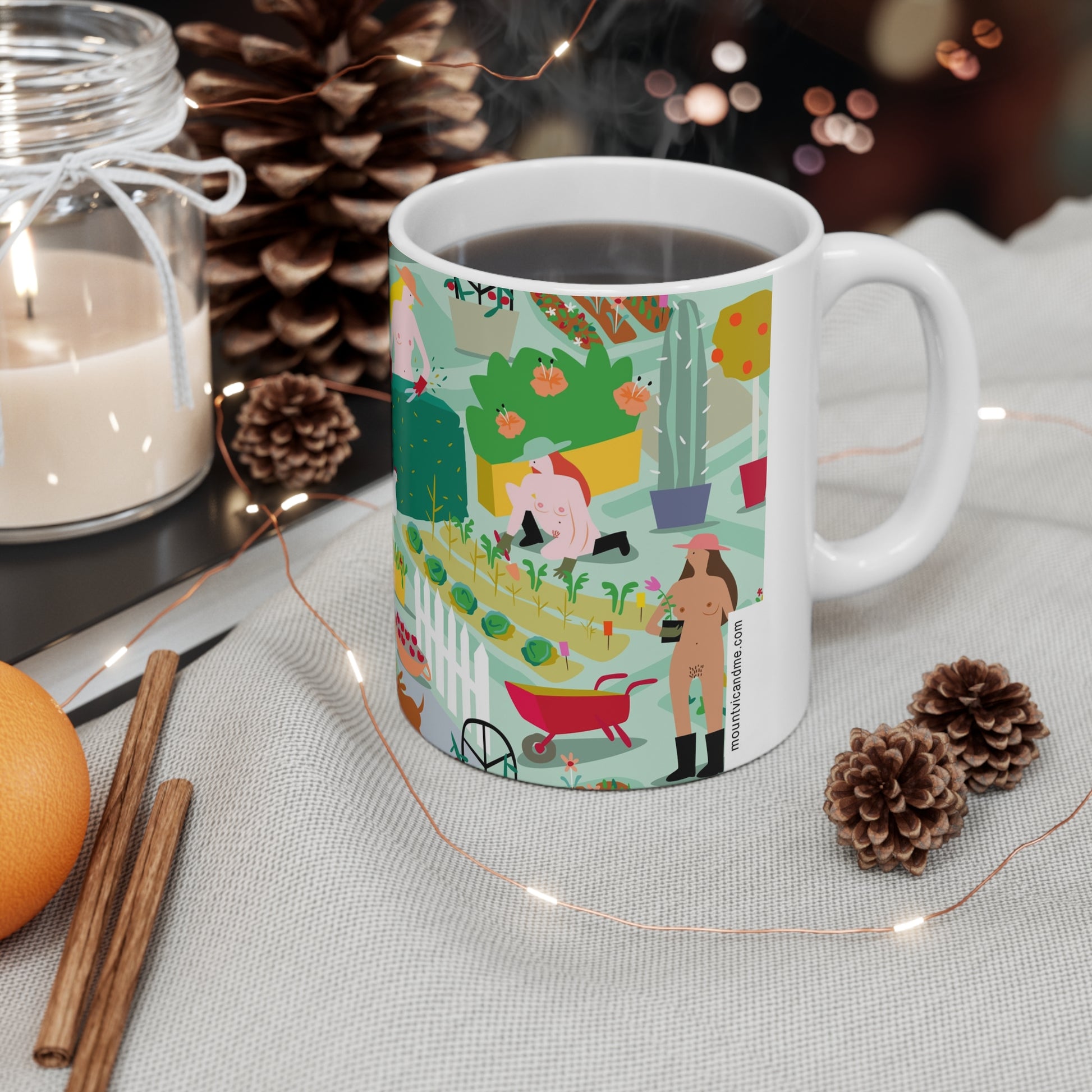 Nude Gardening gals mug