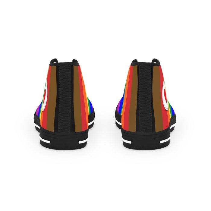 Rainbow Pride high top mens sneakers