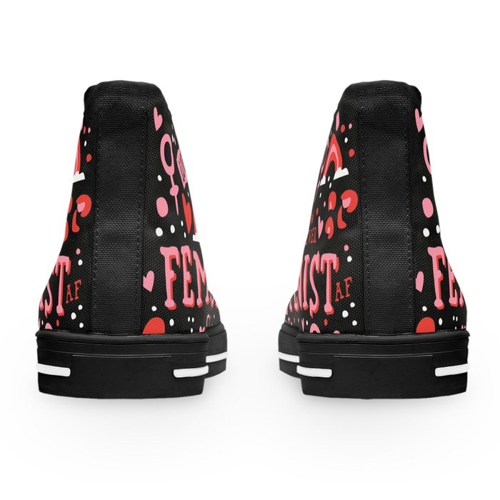 FEMINIST AF high top womens canvas sneakers