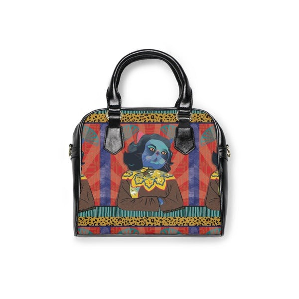 Blue cat bowling bag