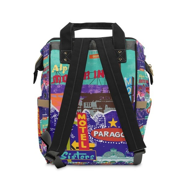 Retro Blue Mountains backpack