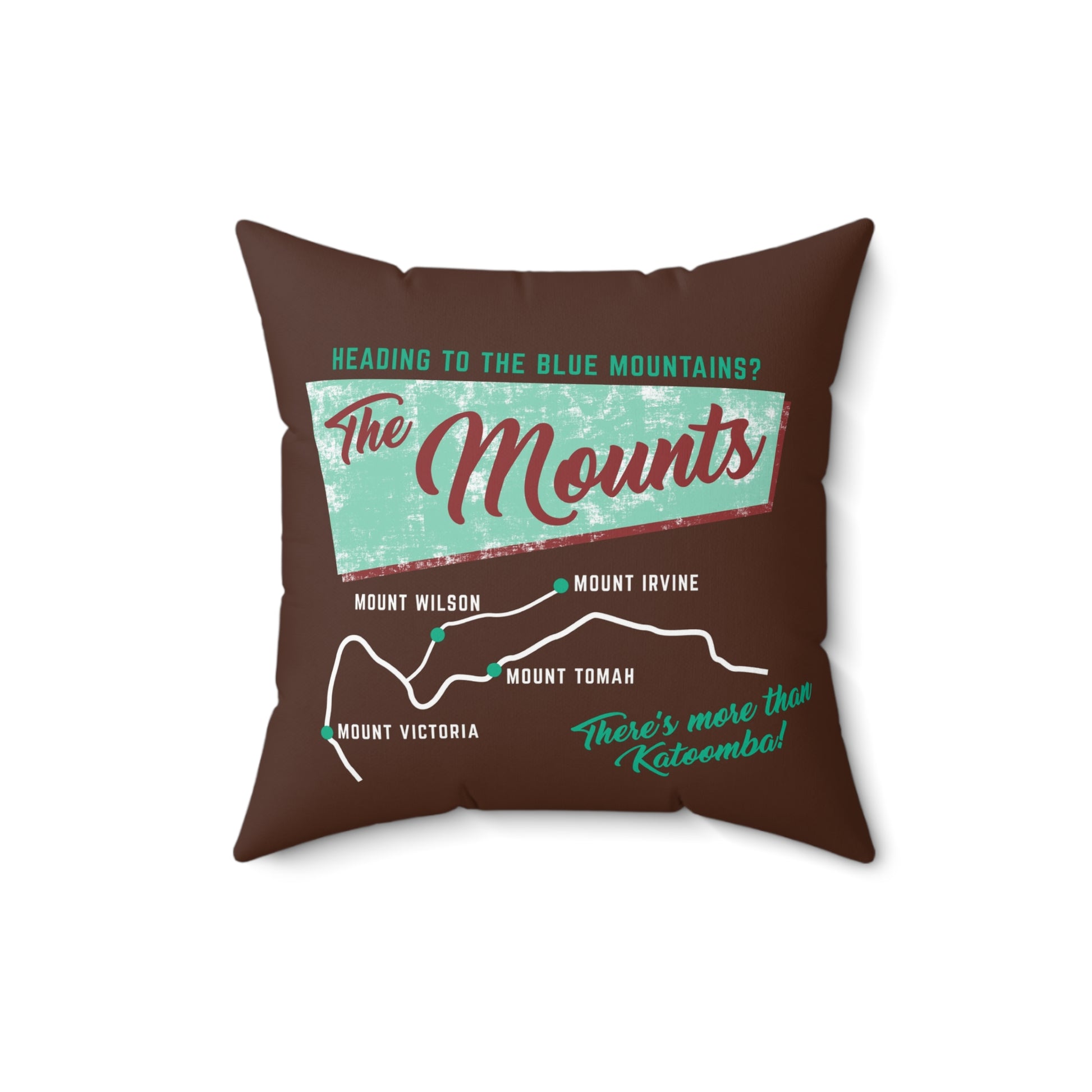 The Mounts Blue Mountains faux suede cushion