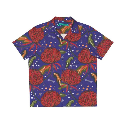 RTS Waratah Chintz Hawaiian Shirt