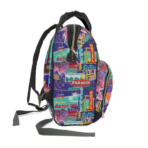 Retro Blue Mountains backpack