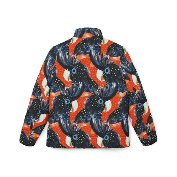 Painted Black Cockatoos women’s puffer jacket