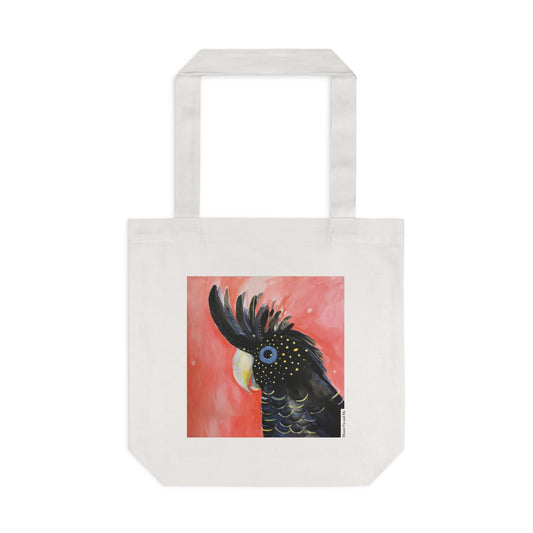 Black Cockatoo Cotton Tote Bag