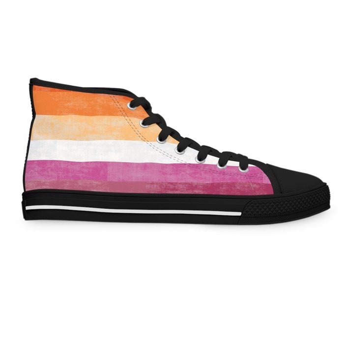 Lesbian high top womens canvas sneakers