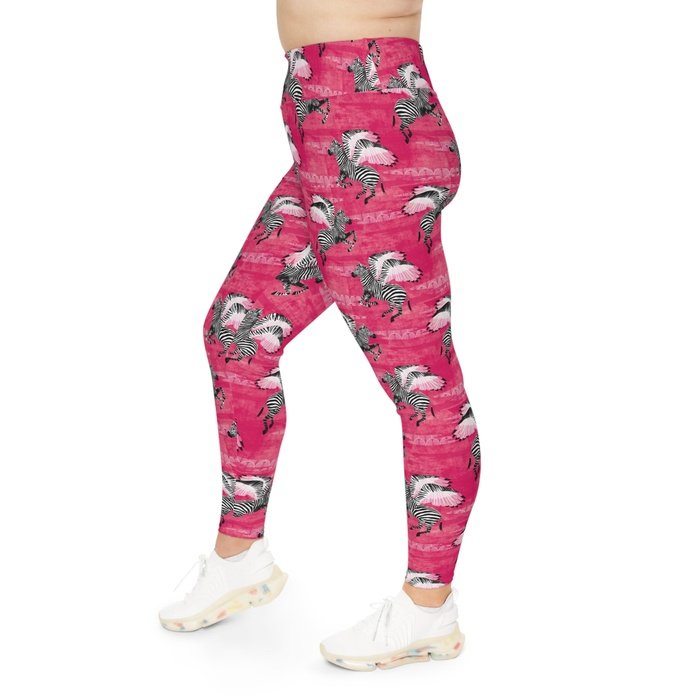 Flying Zebras Curvy Leggings 2xl-6xl