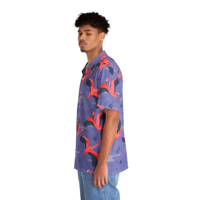 Flying Flamingos Hawaiian Shirt