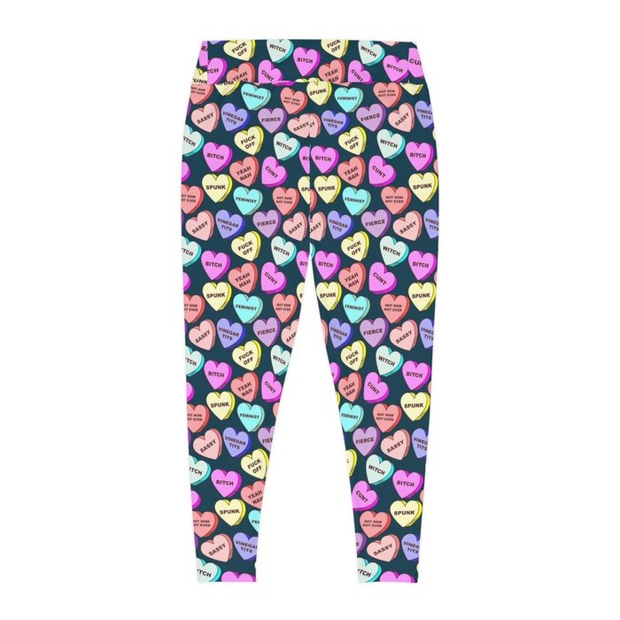 Dirty Candy Curvy Feminist Floral Leggings 2xl-6xl