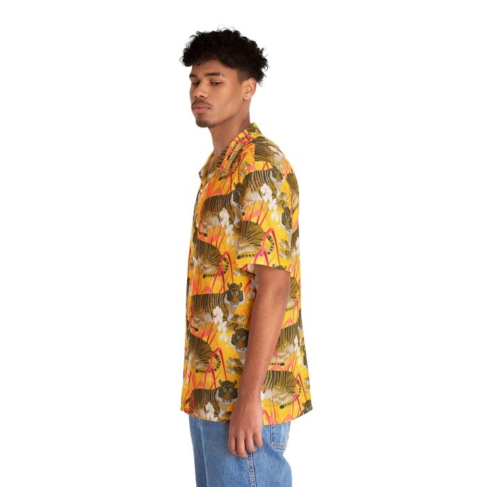 Gold Tiger Hawaiian Shirt