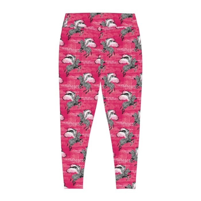 Flying Zebras Curvy Leggings 2xl-6xl