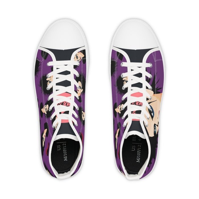 Mr Smith purple high top mens sneakers