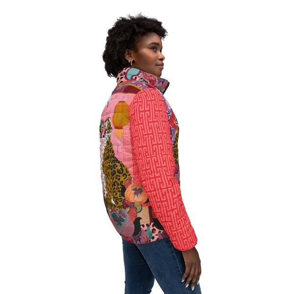 Festival Dreaming leopard women’s puffer jacket