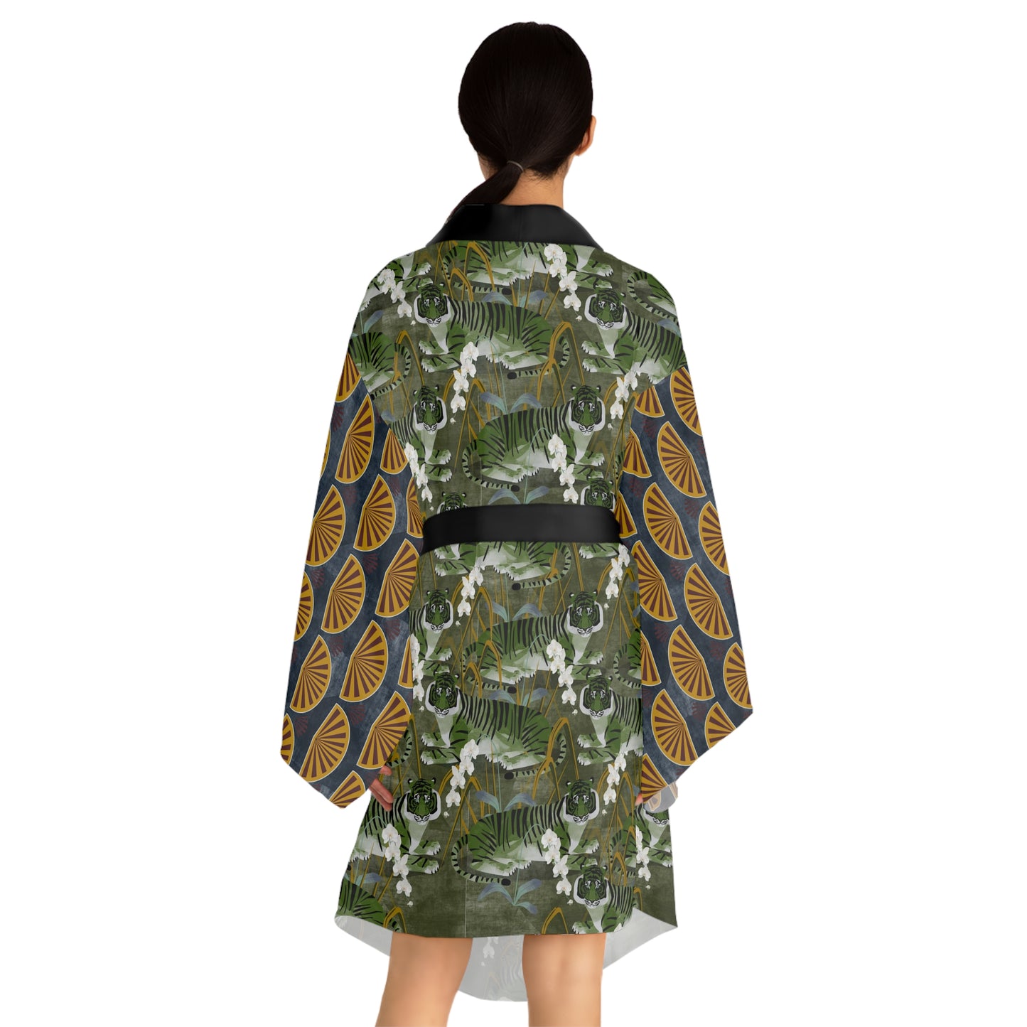 Green Tigers kimono robe