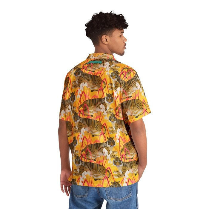 Gold Tiger Hawaiian Shirt