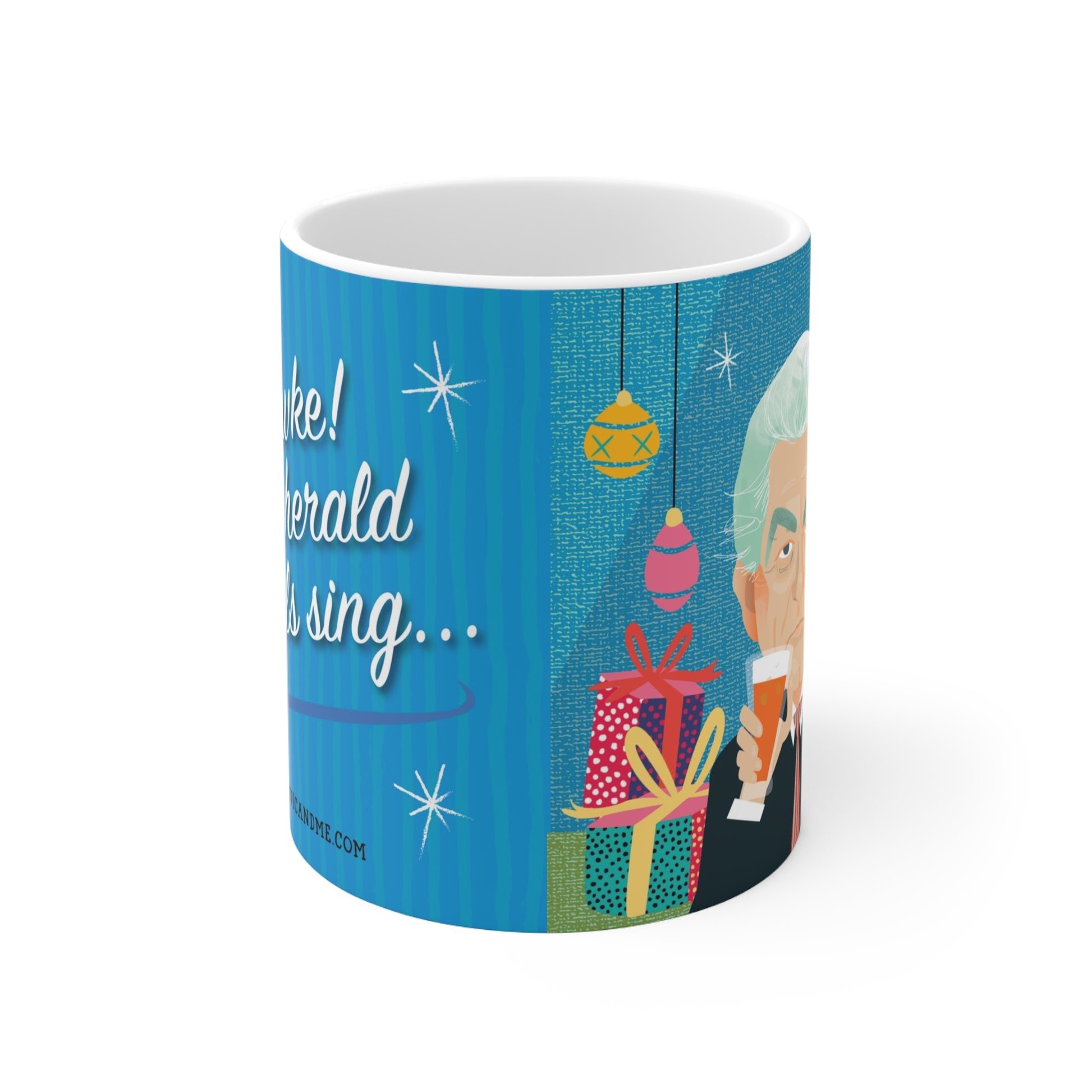 Hawke! The herald angels sing Christmas mug