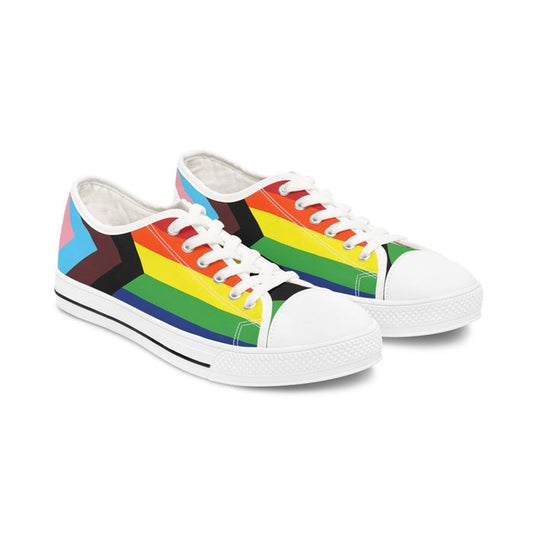 Progress Pride womens low top sneakers