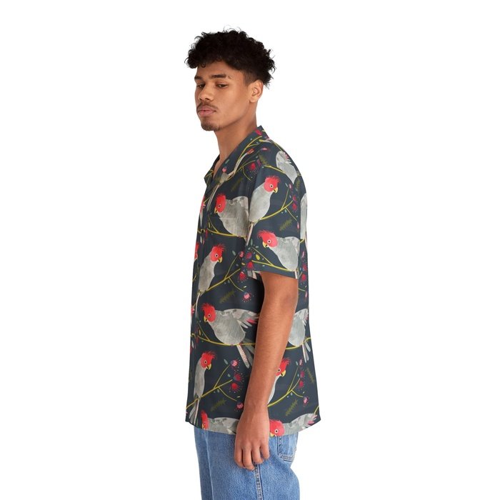 Gang Gang Cockatoo navy Men's Hawaiian Shirt