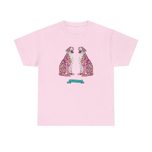 Kitsch Pink Leopards classic cotton t shirt
