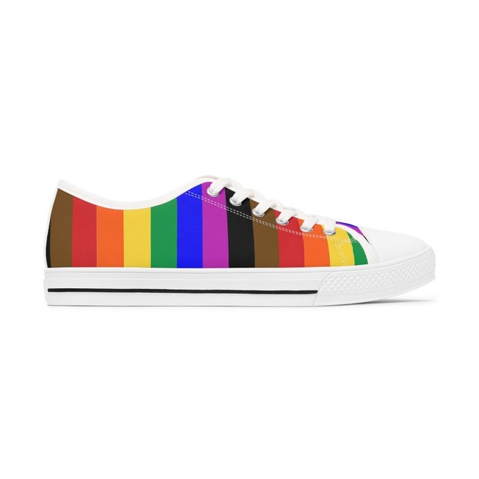 Rainbow Pride womens low top sneakers