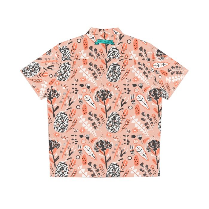 Aussie Native Floral Peach Hawaiian Shirt