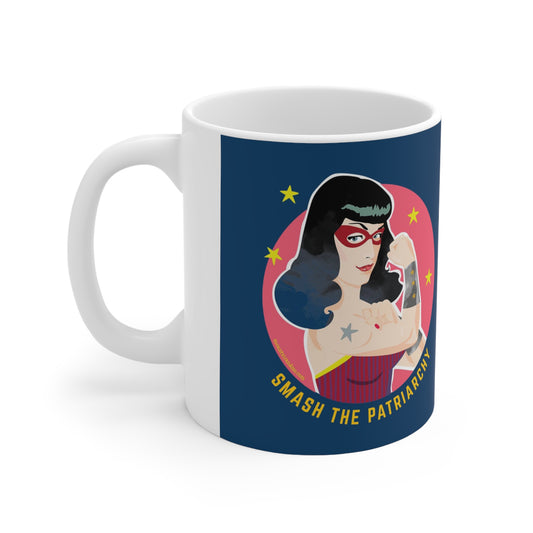 Smash the patriarchy pin up mug