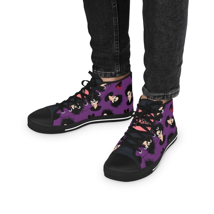 Mr Smith purple high top mens sneakers