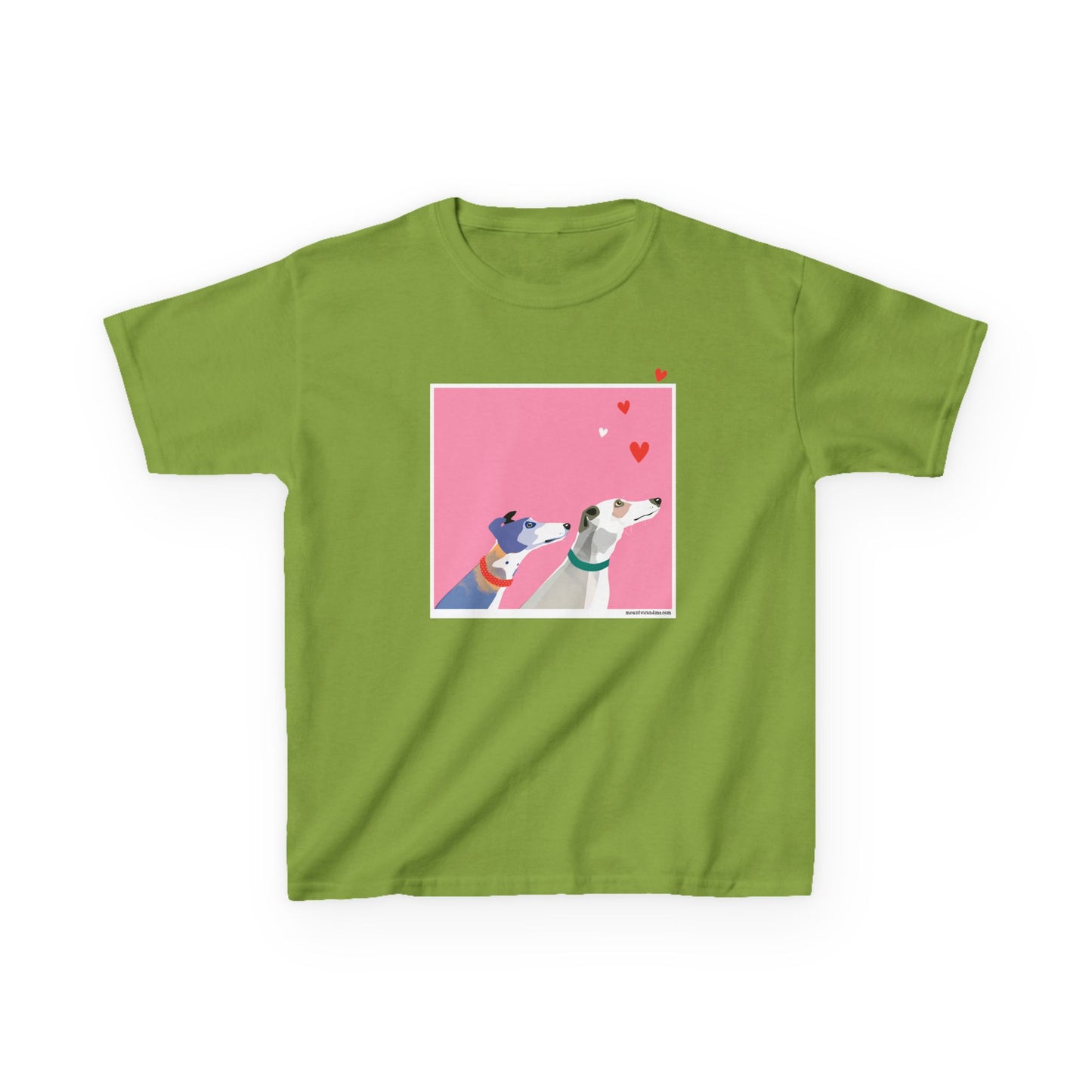 Greyhound Love pink kids classic t shirt