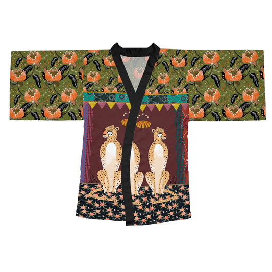 Cheetah Paradise kimono robe