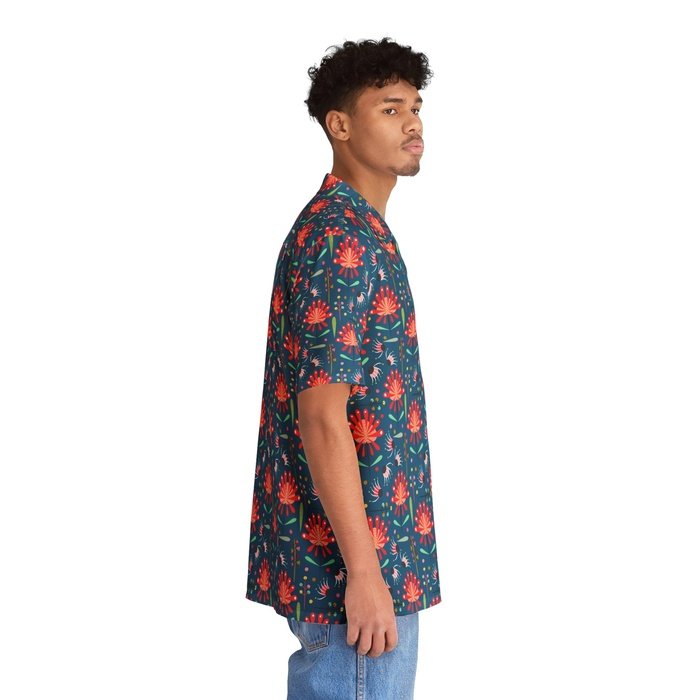 Abstract Waratah Hawaiian Shirt