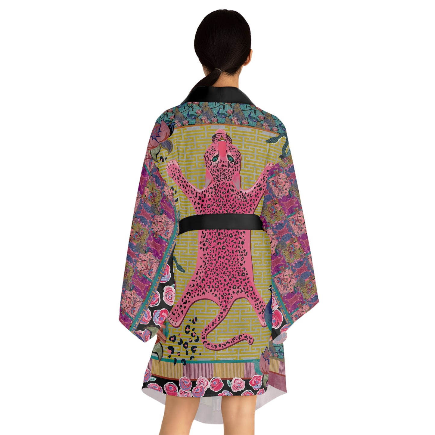 Opulent beasts kimono robe