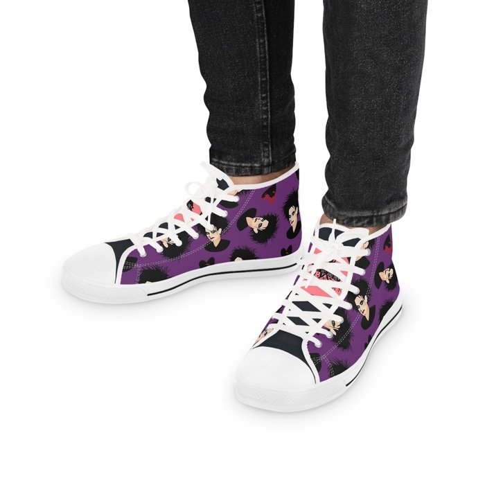 Mr Smith purple high top mens sneakers