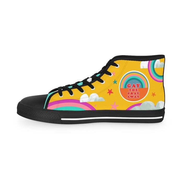 Gay the pray away high top mens sneakers