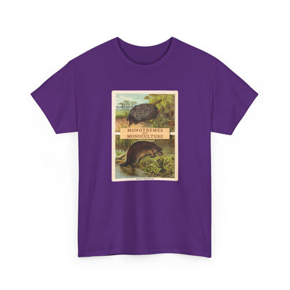 Monotremes not Monoculture cotton t shirt