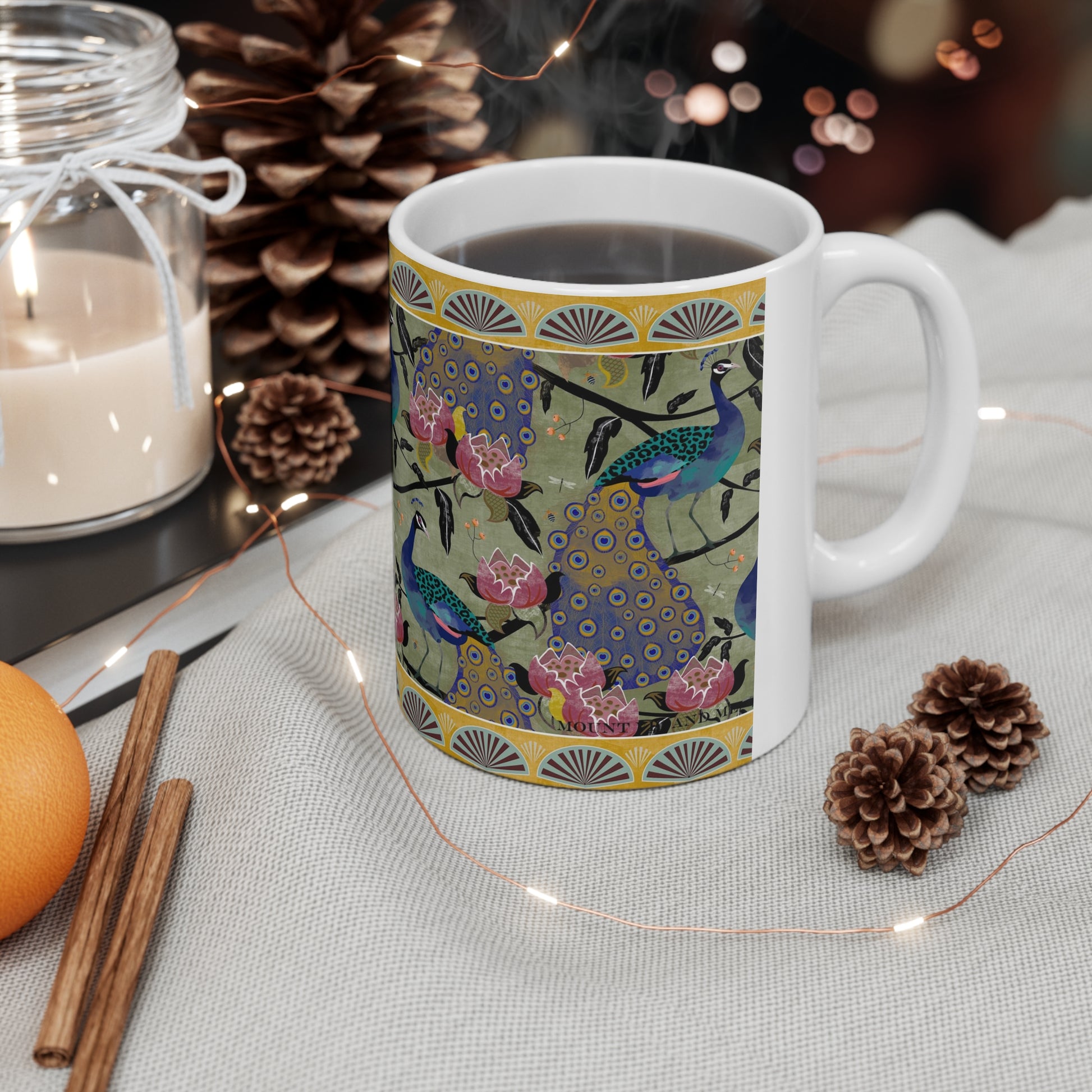 Peacock Party mug