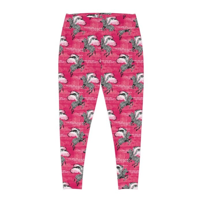 Flying Zebras Curvy Leggings 2xl-6xl