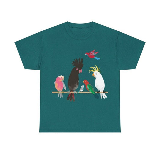 Australian birds classic cotton t shirt