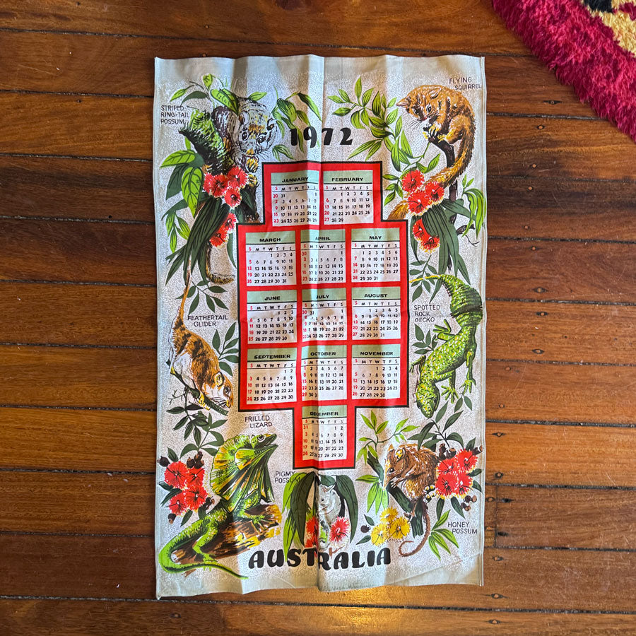 Australia 1972 cotton tea towel