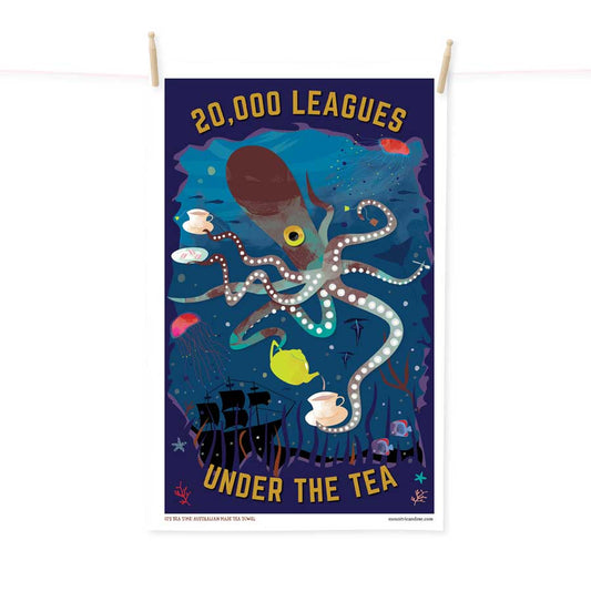 20,000 Leagues Under the Tea tea towel
