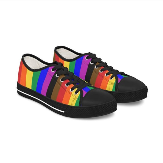 Rainbow Pride womens low top sneakers