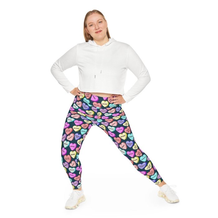 Dirty Candy Curvy Feminist Floral Leggings 2xl-6xl