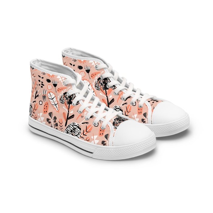 Australian Botanical high top womens canvas sneakers