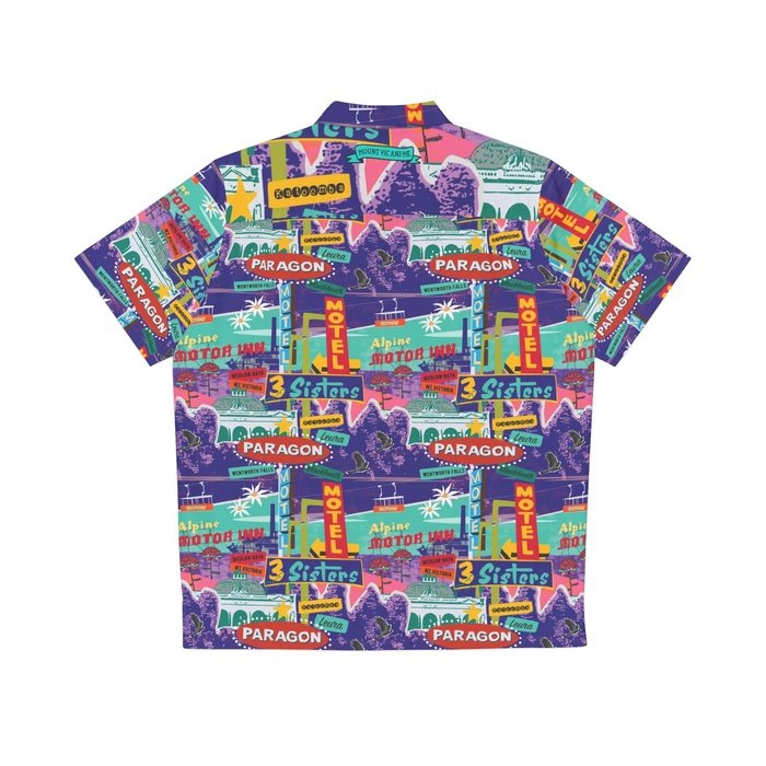 Retro Blue Mountains Hawaiian Shirt