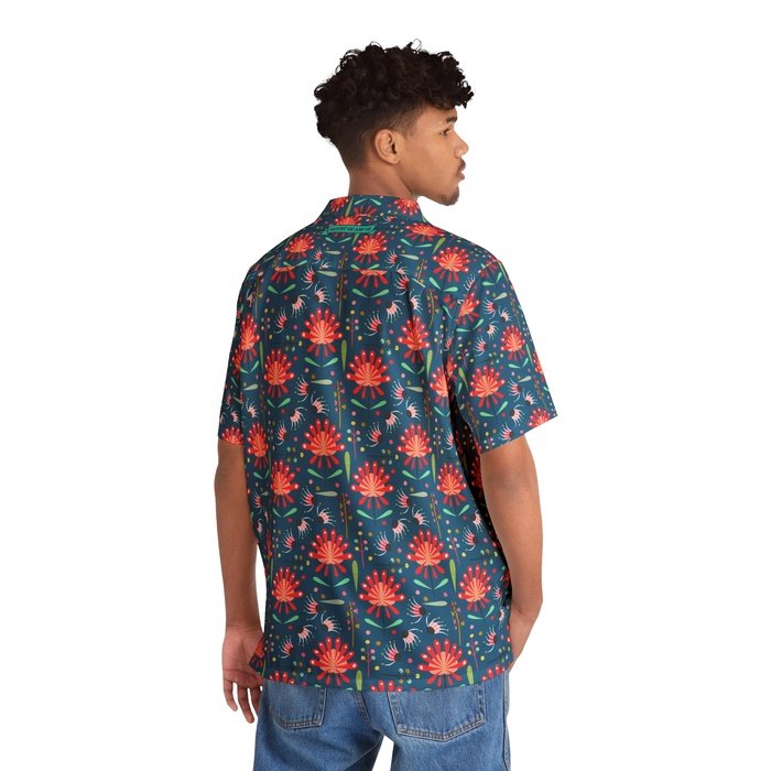 Abstract Waratah Hawaiian Shirt