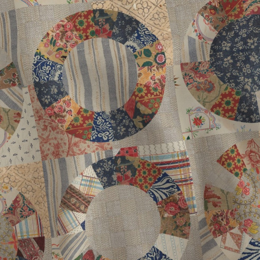 Fabric : Floral round quilt