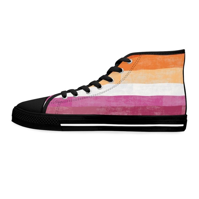 Lesbian high top womens canvas sneakers