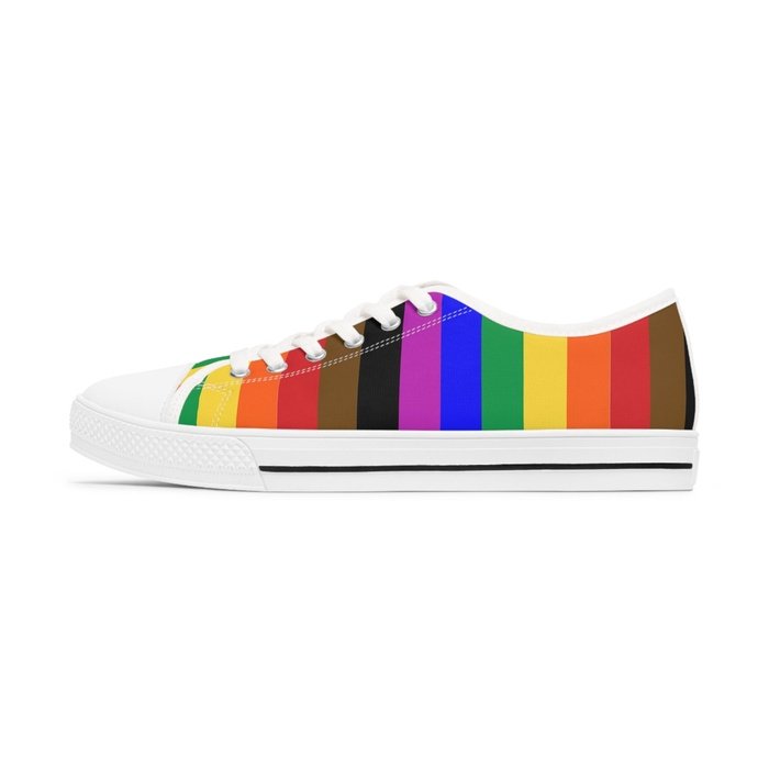 Rainbow Pride womens low top sneakers